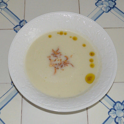 Cauliflower Soup with Mustard Seeds and Crispy Onions