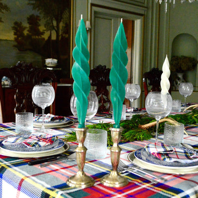 Green Feather Candles (2) Chefanie 
