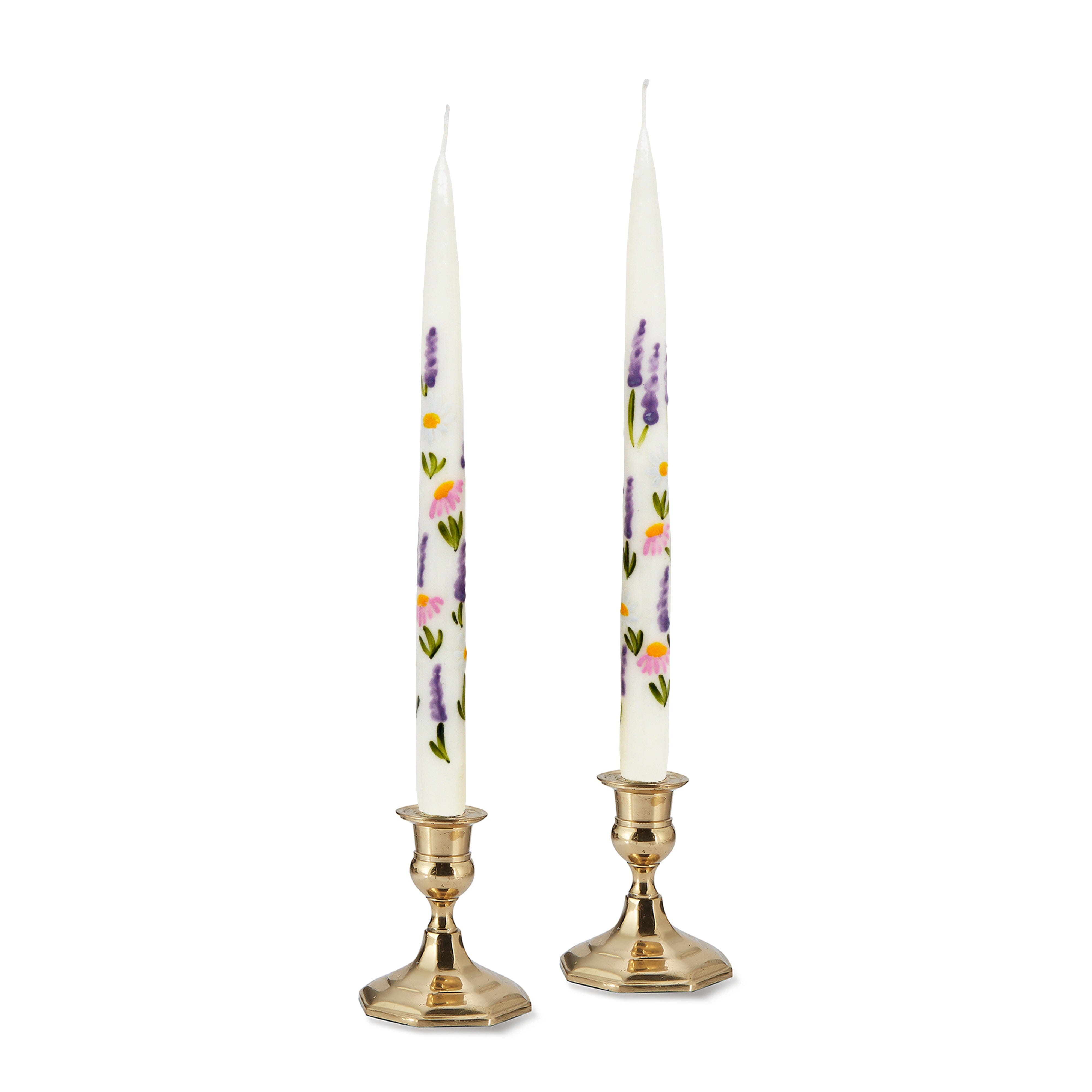 Medium Multicolored Flower Candle