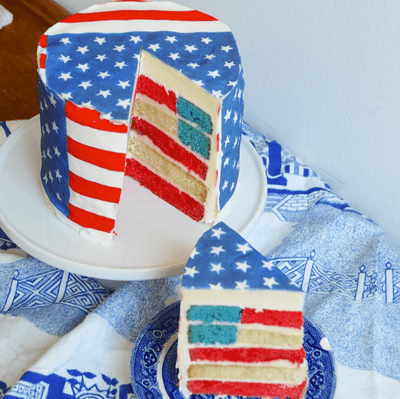 Olympian American Flag Cake