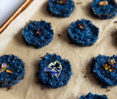 Blue Coconut Cookies