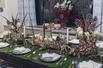Bringing a Hunting Lodge Aesthetic to a Tablescape