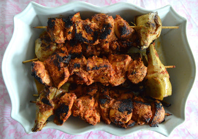 Chicken Artichoke Kebabs