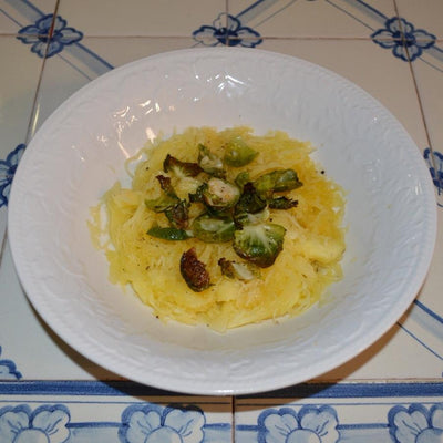 Spaghetti Squash with Brussel Sprout Petals