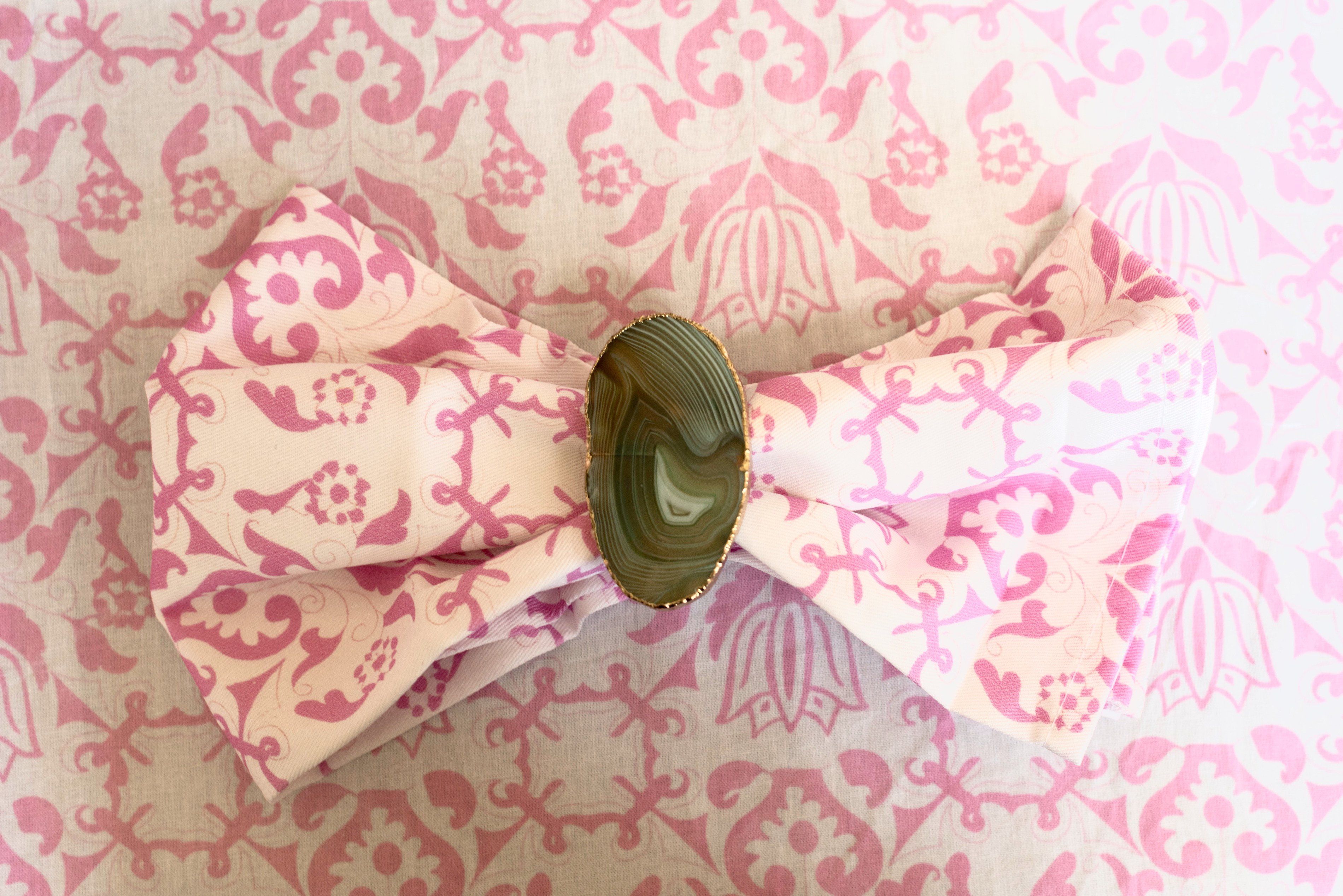 Bow Tie Napkin Fold With Ring