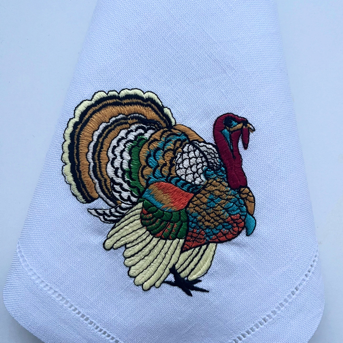 Turkey Dinner Napkins (4) Burgundy Fall Thanksgiving Dining Table Setting Chefanie 