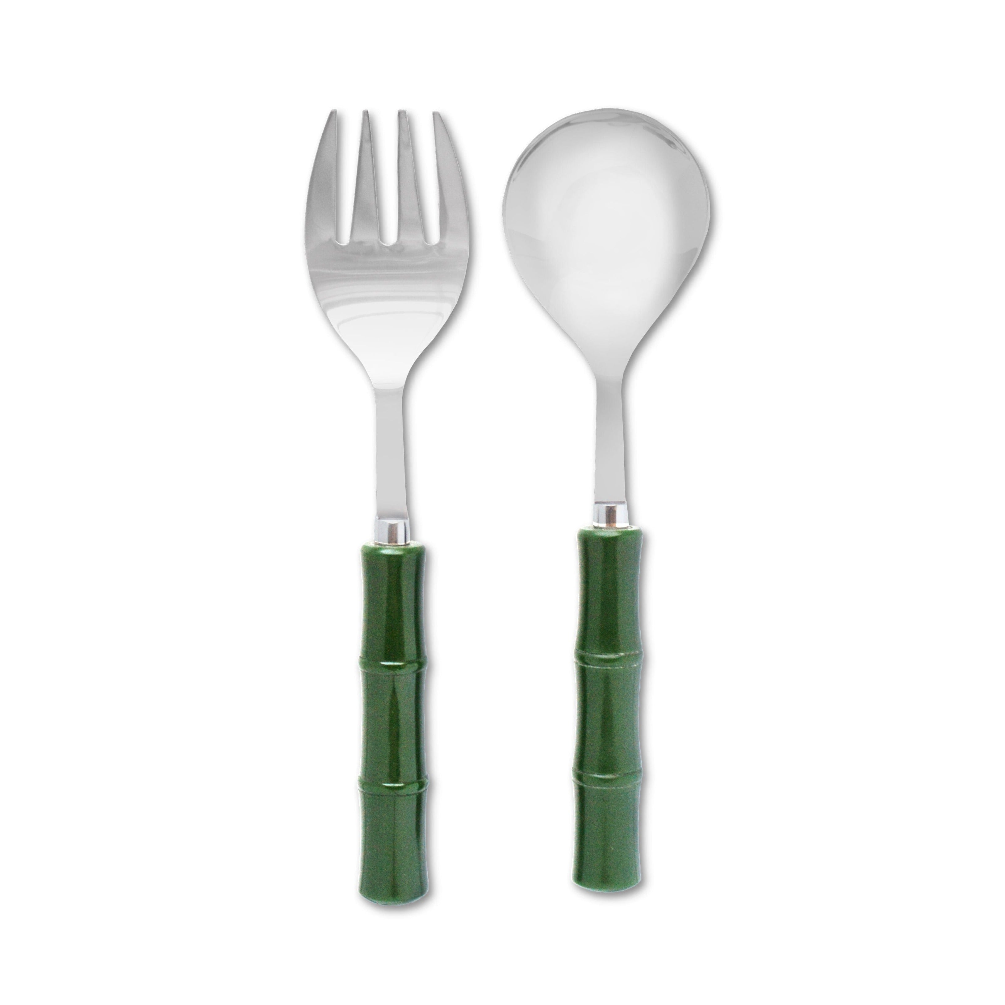 Green "Bamboo" Serving Pieces
