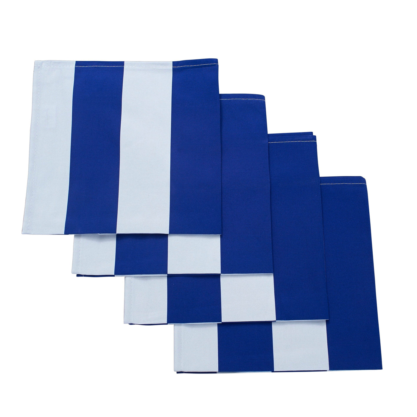 Deauville Stripe Napkins (4) Block Print Blue Poppy Tableware Chefanie 