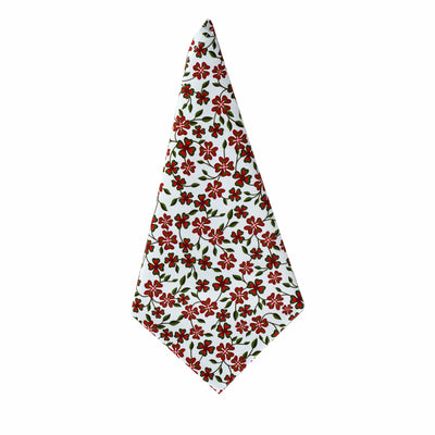 Christmas Meadow Napkins (4) Christmas clovered red green and white tableware Chefanie 