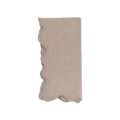 Squiggly Beige Dinner Napkins (4) Timeless Green Squiggly Table Decorations Chefanie 