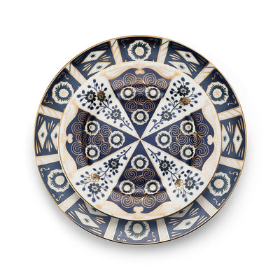 Navy Imari Dinner Plate imari inspired tableware with new colors for new age Chefanie 
