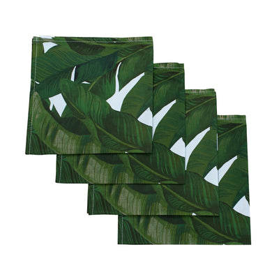 Palm Leaf Napkins (4) green palm leaf table decor inspired by Beverly Hills hotel Chefanie 