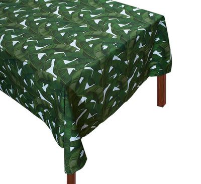 Palm Leaf Tablecloth green palm leaf table decor inspired by Beverly Hills hotel Chefanie 