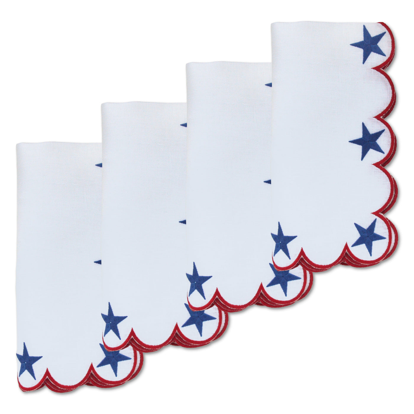 Patriot Star Dinner Napkins (4) July 4 Chefanie 