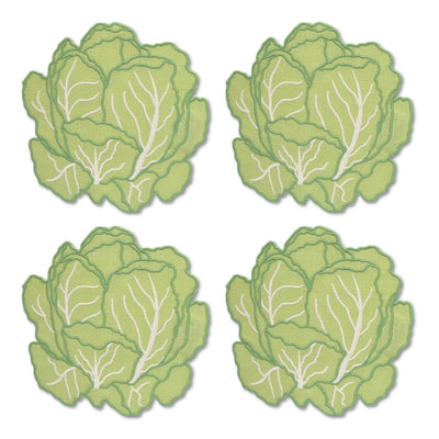 Cabbage Cocktail Napkins (4) cabbage linen tableware to match dodie thayer tory burch plates Chefanie 