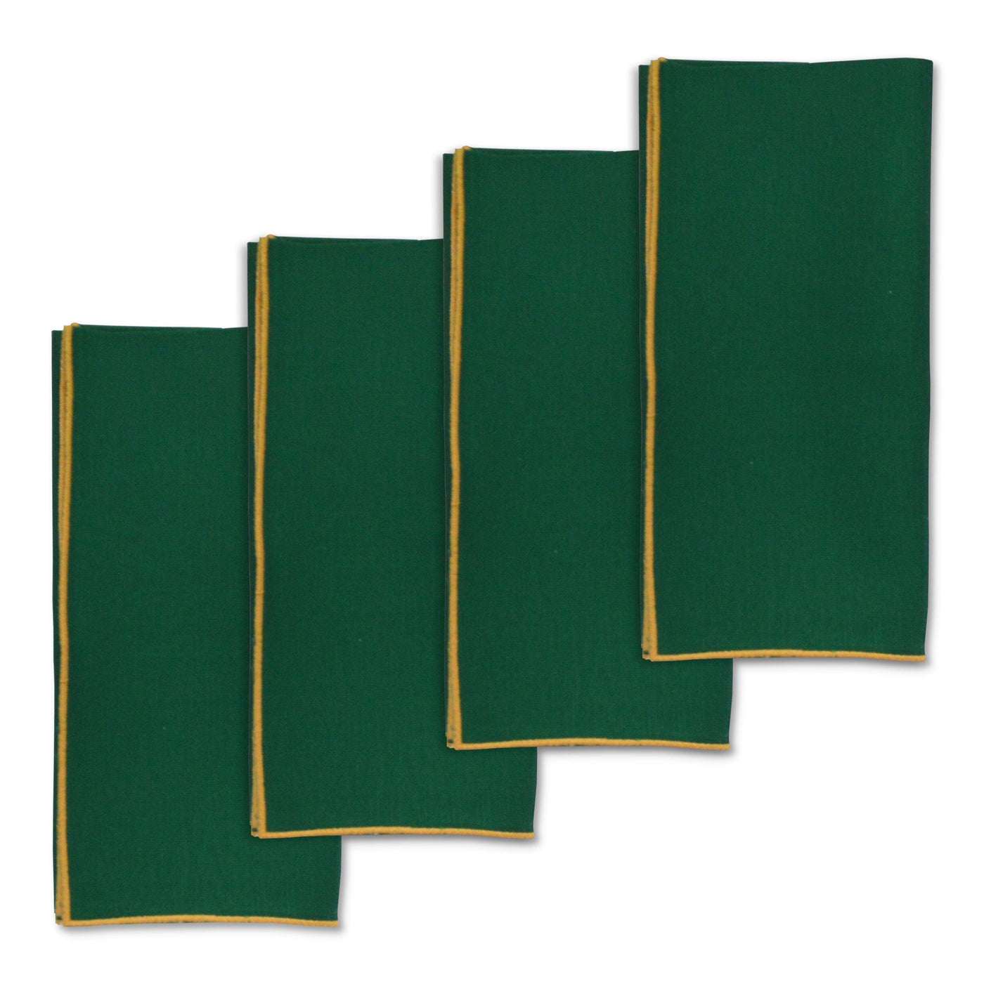 Gold & Green Dinner Napkins (4) Gold and Green Tableware Chefanie 