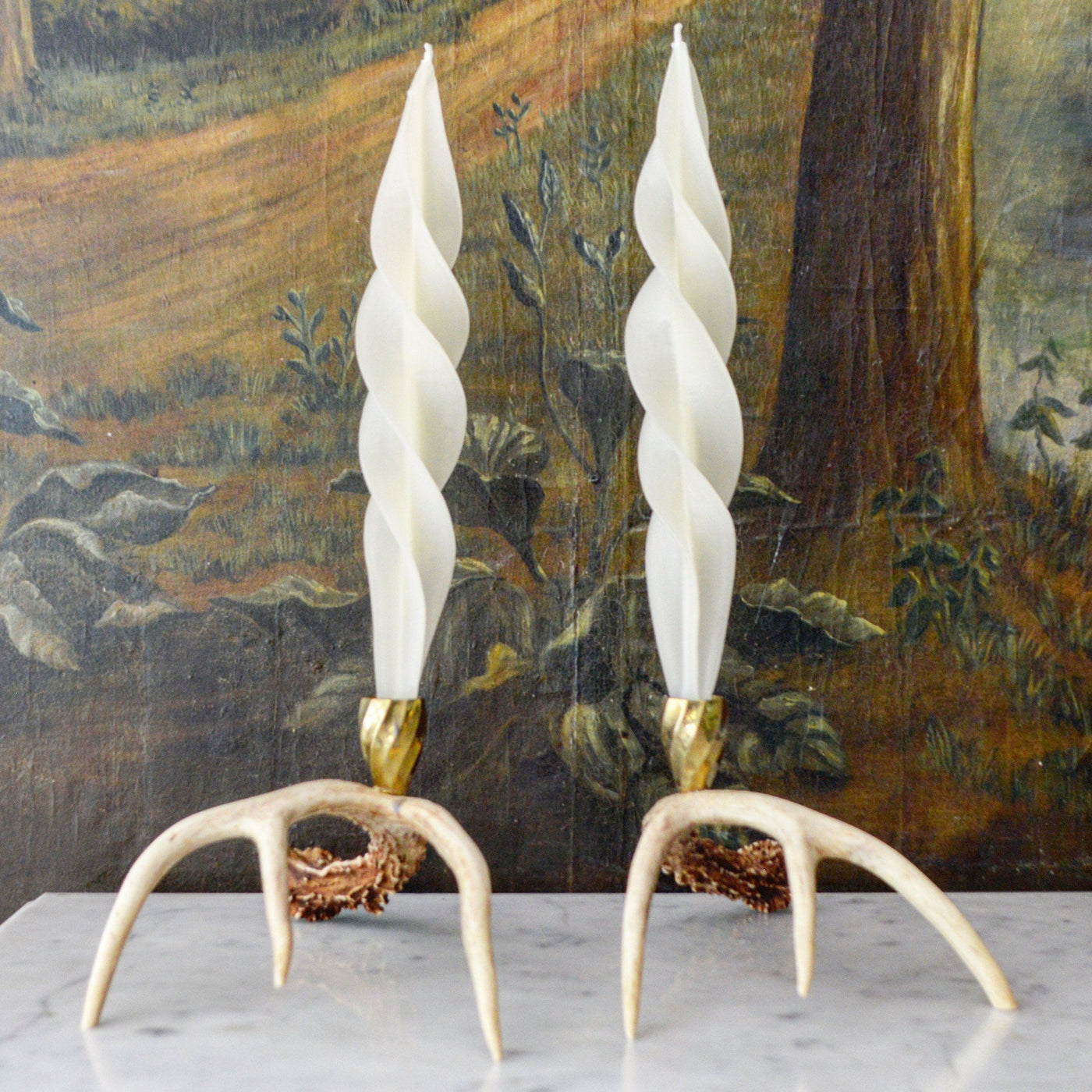 White Feather Candles (2) Chefanie 