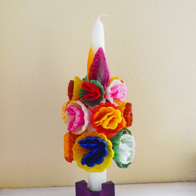 Medium Multicolored Flower Candle Candles Chefanie 