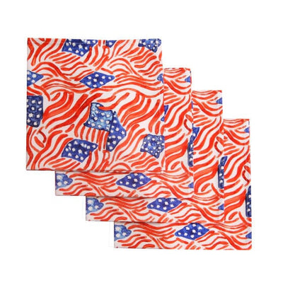 New American Flag Napkins (4) July 4 Chefanie 