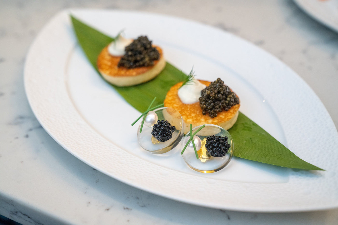 Glass Blini Earrings Caviar Chefanie 