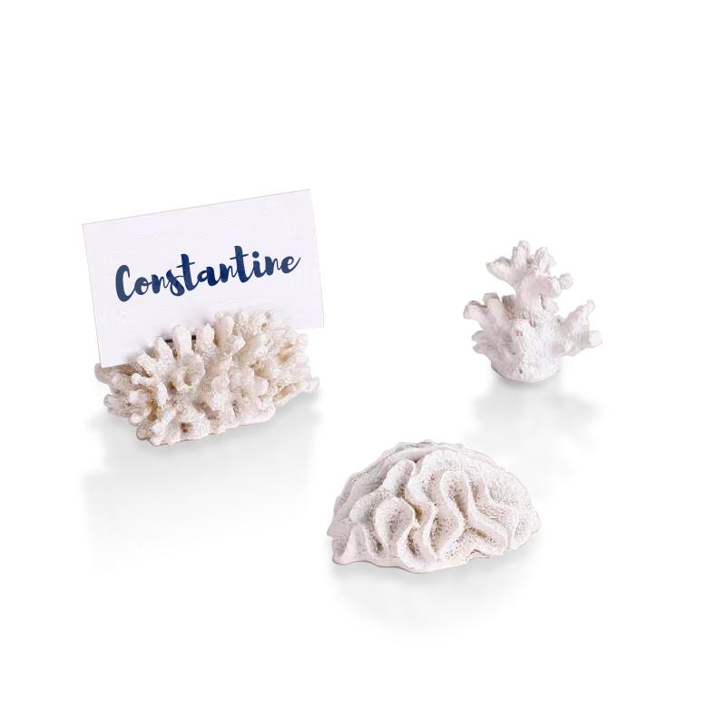 Coral Placecard Holders, Set of 3 Chefanie 
