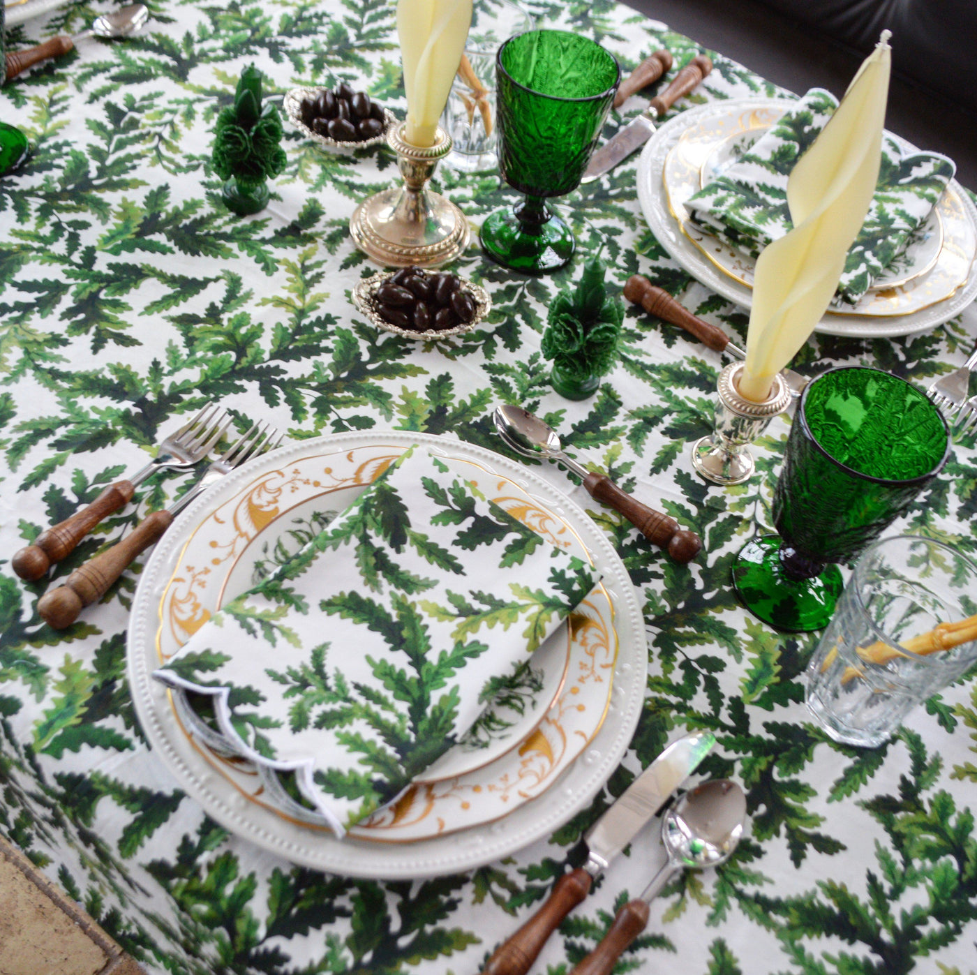 Green Leaf Tablecloth Chefanie 
