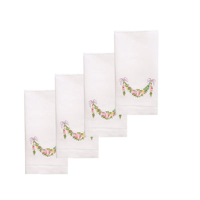 Flower Garland Hand Towels (4) garland Chefanie 