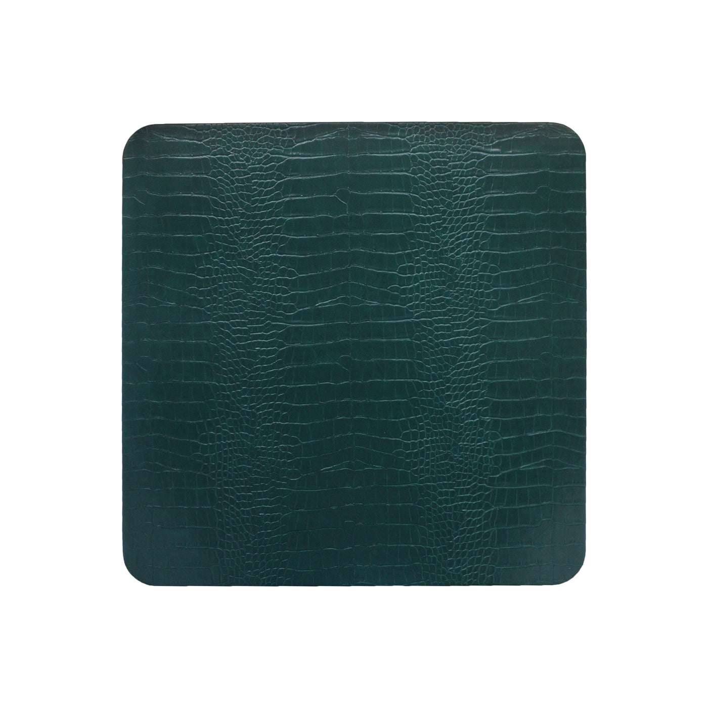 Green Square Embossed Placemat Green Plaid Table Set for Fall Chefanie 