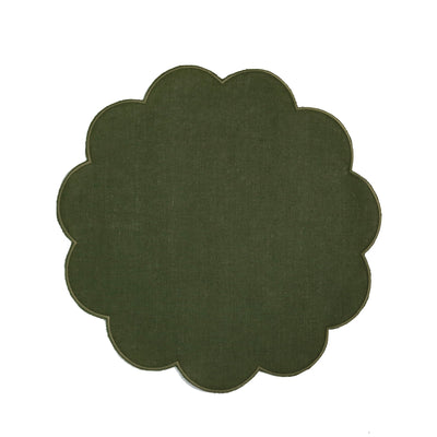 Green Scalloped Placemat green spring Chefanie 