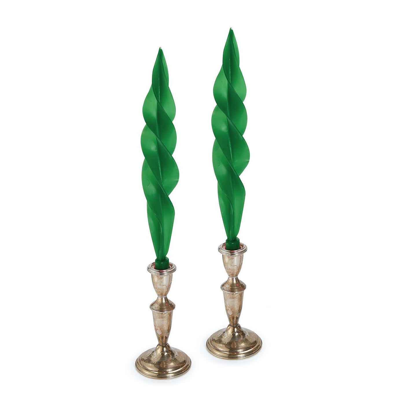 Green Feather Candles (2) Chefanie 