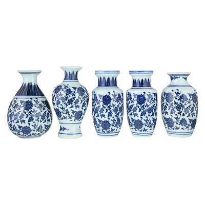 Decorative Vases (5) Blue & White Chefanie 