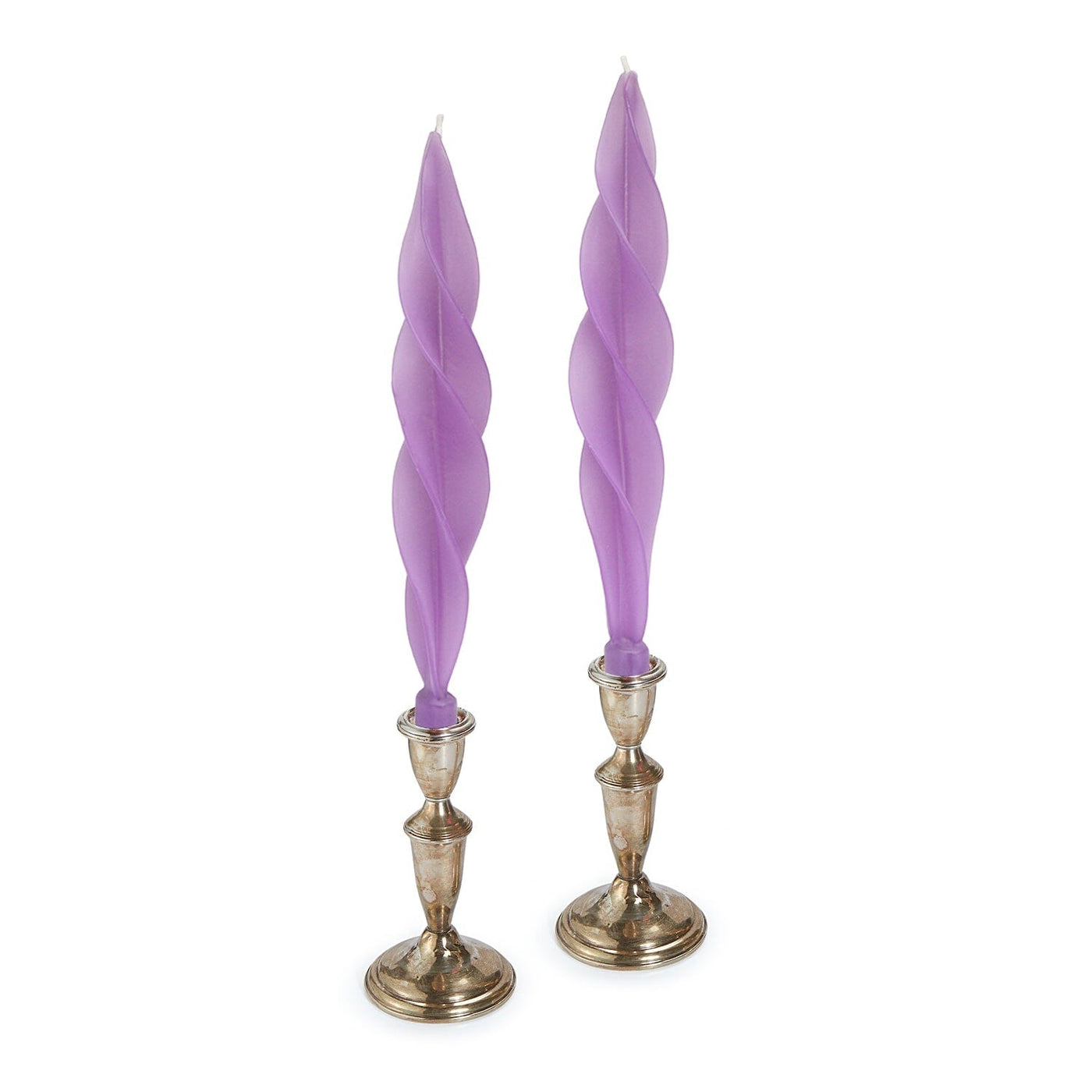 Lilac Feather Candles (2) Psychedelic 60s Easter Table Decor Chefanie 