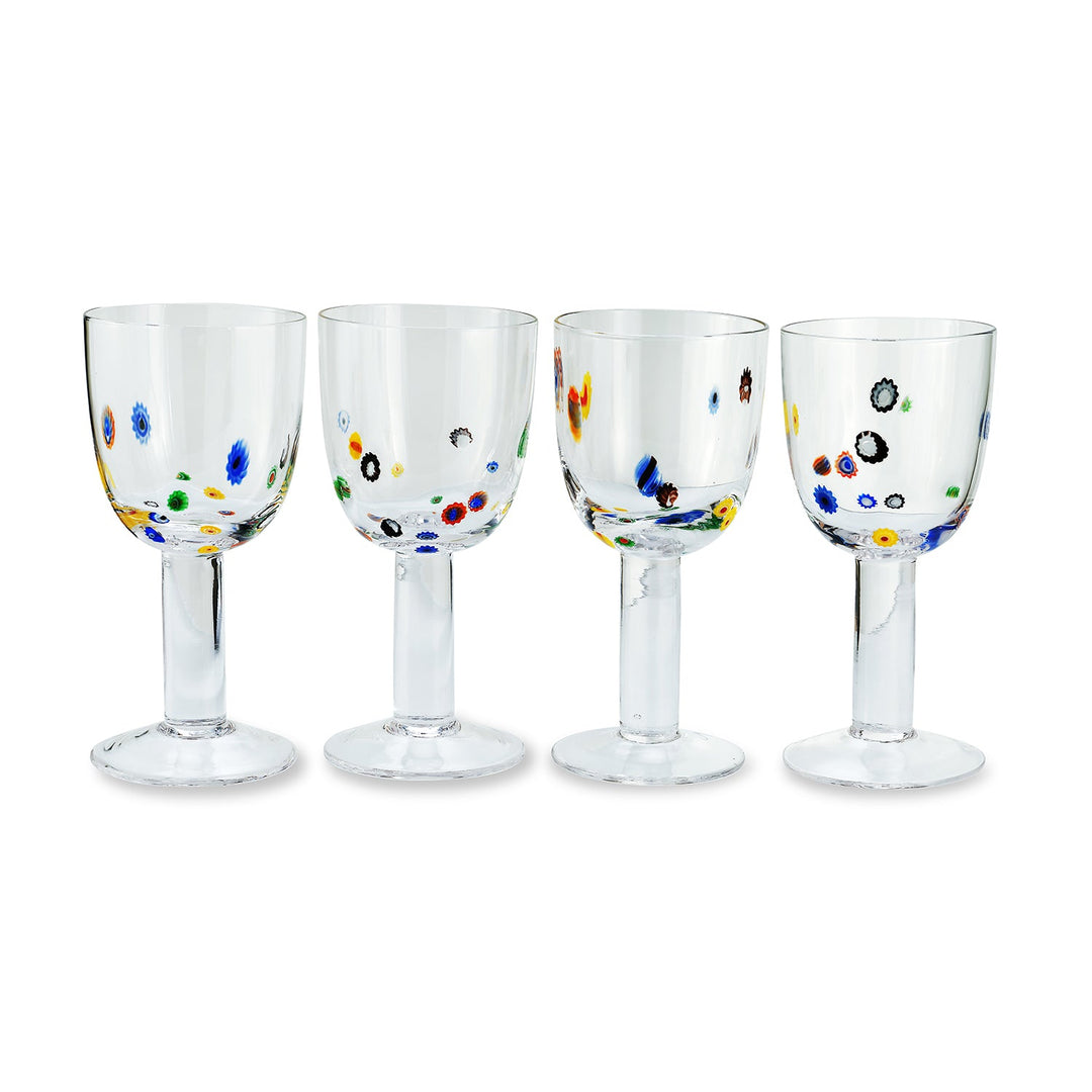 Murano Millefiori Wine Glass (4) – Chefanie