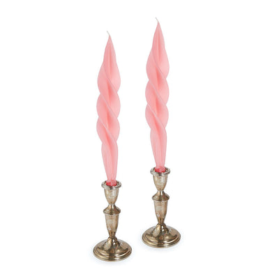 Pink Feather Candles (2) Chefanie 