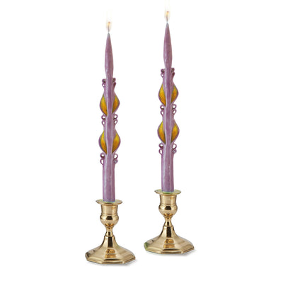 Purple Spring Baroque Tapers (2) easter Chefanie 