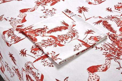 Red Toile Tablecloth – Chefanie