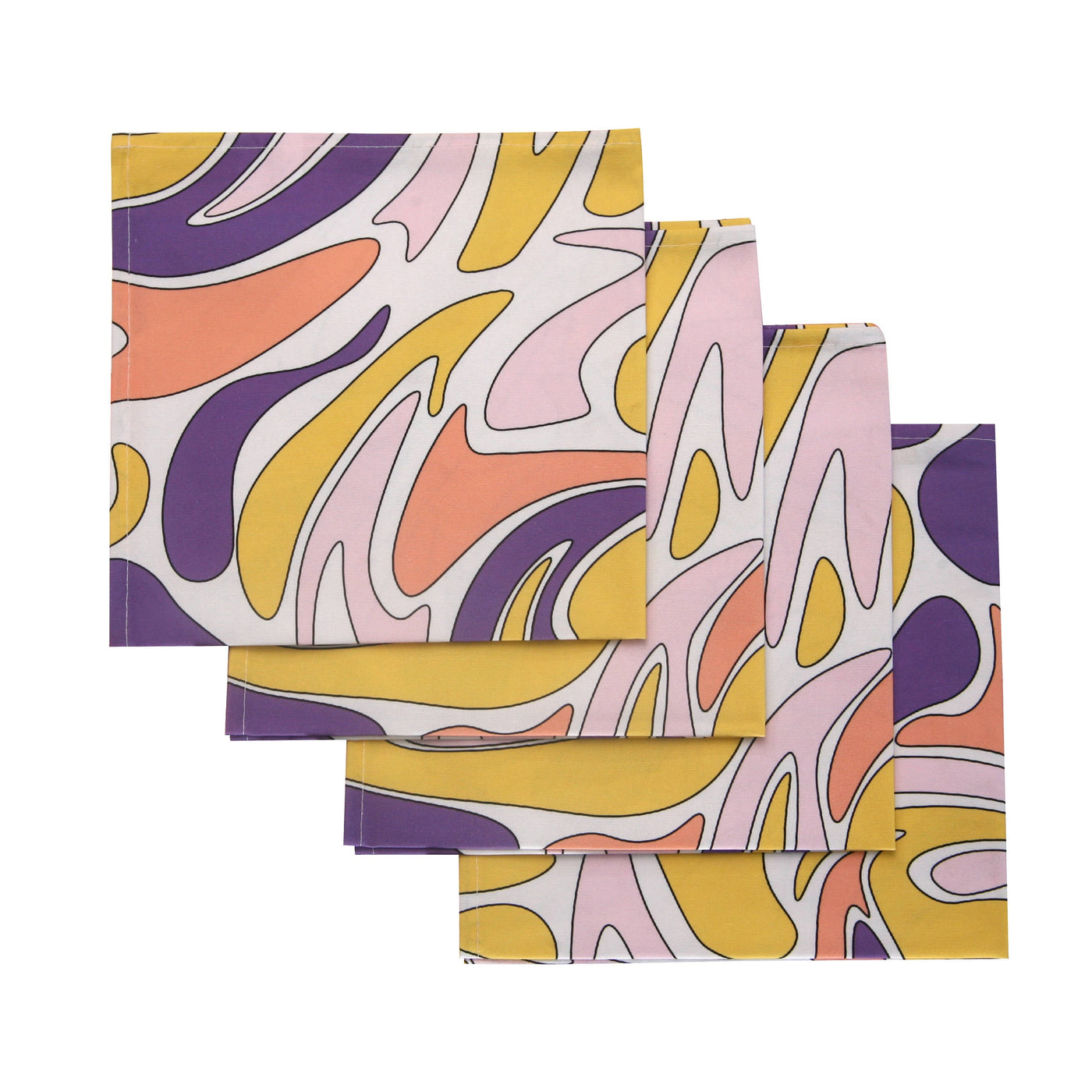 Psychedelic Spring Napkins (4) Psychedelic 60s Easter Table Decor Chefanie 