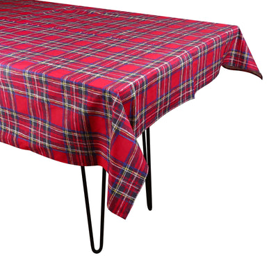 Red Plaid Tablecloth Tartan Chefanie 