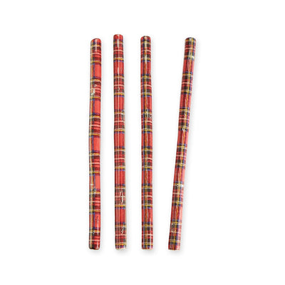 Tartan Ceramic Straws, Set of 4 Tartan Chefanie 