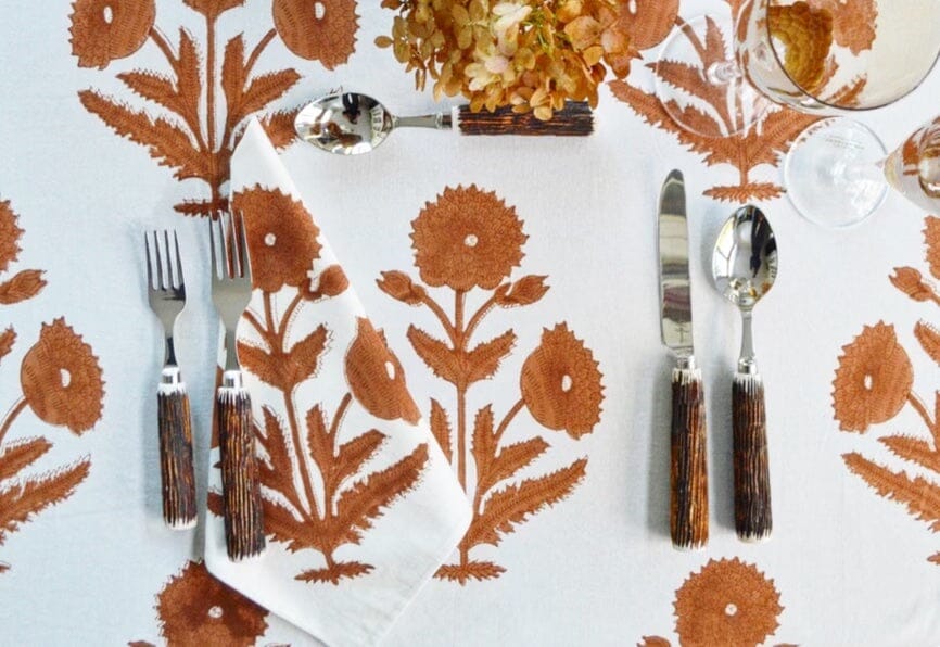 Brown Poppy Tablecloth Brown Poppy Tableware for Autumn Chefanie 