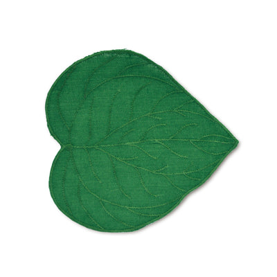 Heart Leaf Cocktail Napkins (4) Green Leaf Chefanie 