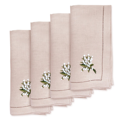 Lily of the Valley Dinner Napkins Blue chintz Chefanie 