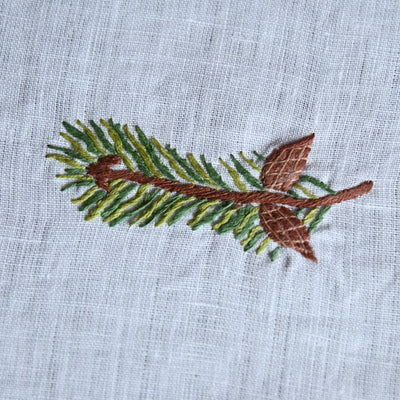 Botanical Christmas Tablecloth Christmas Botanical Embroidered Table Linens Chefanie 