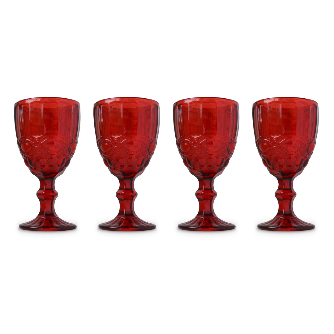Red Stem Glasses (4)  Chefanie