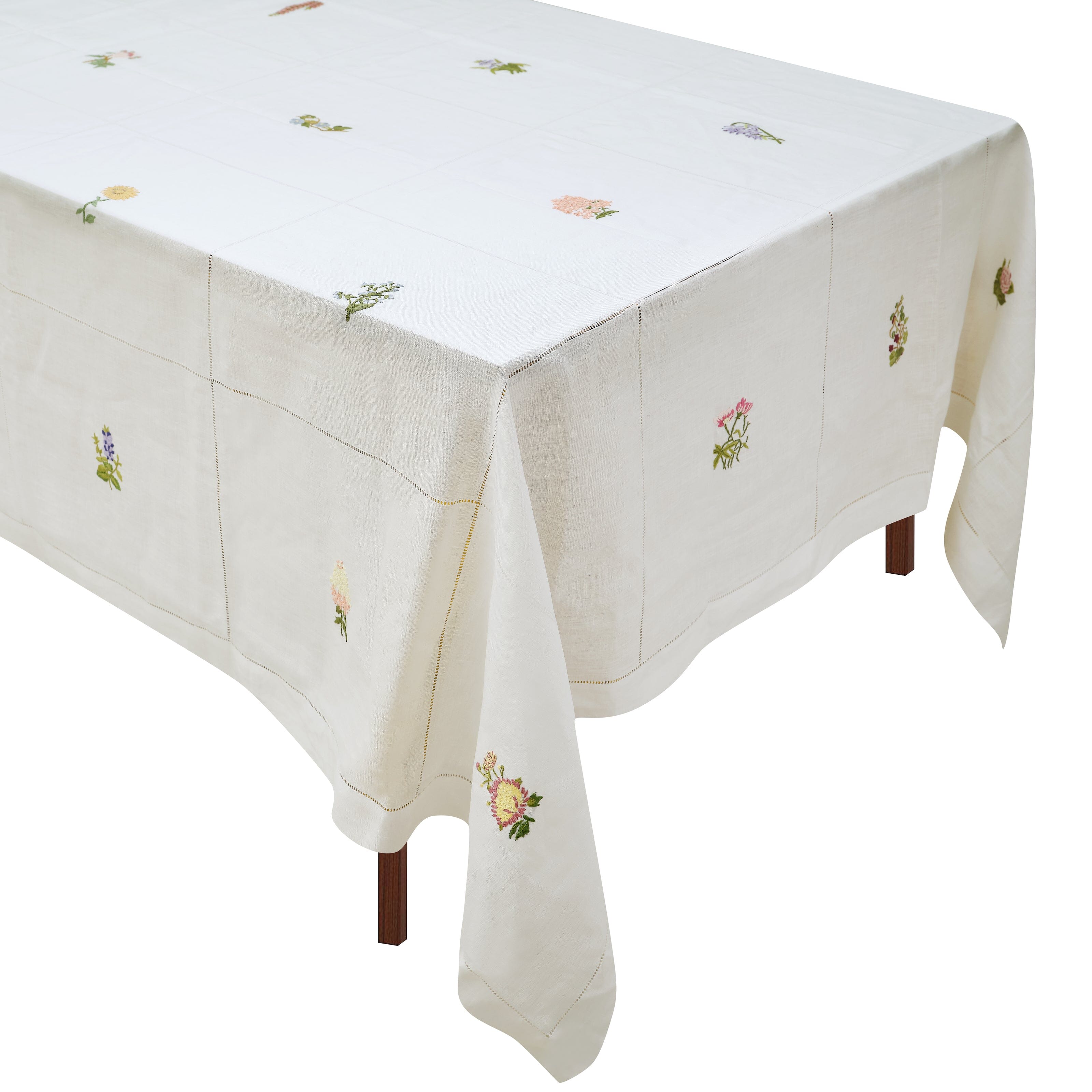 Botanical Flower Tablecloth - Custom for 72" Round Table