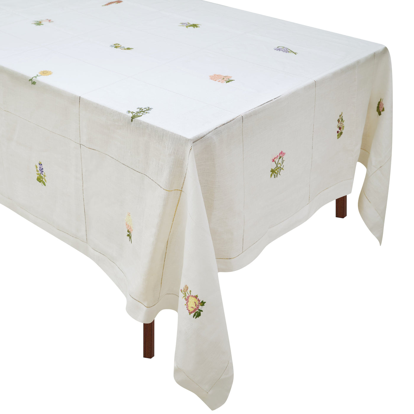 Botanical Flower Tablecloth Spring Botanical Embroidered Table Linens Chefanie 